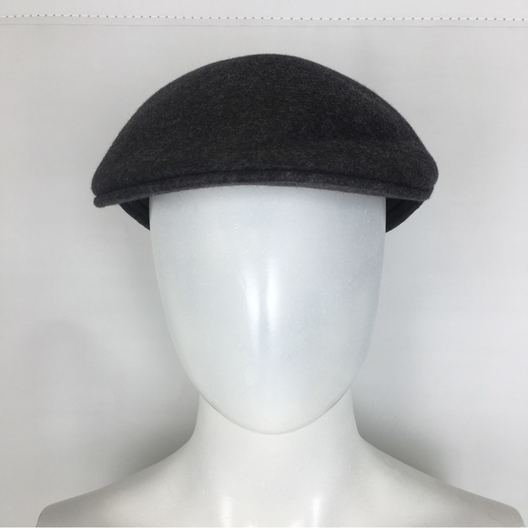 Scala Men’s Newsboy Classic Wool Cap Messenger Boy Charcoal Gray Hat - Picture 11 of 11